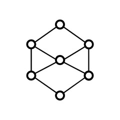 Geometric circles pattern on transparent background