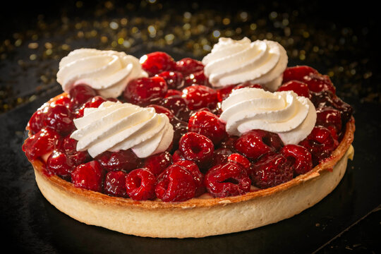 tarte framboises chantilly
