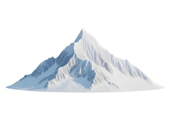 Fototapeta premium Snowy mountain peak isolated on transparent background