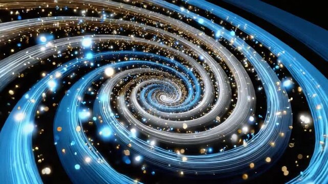 Cosmic Spiral Galaxy: A mesmerizing visual journey into the heart of a cosmic spiral galaxy, where swirling patterns of celestial bodies and light weave a breathtaking tapestry. 