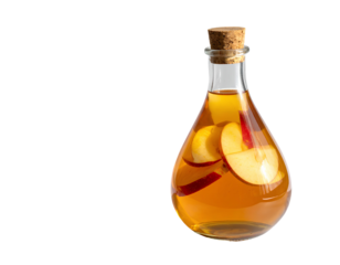 Apple Cider Vinegar isolated on transparent background.
