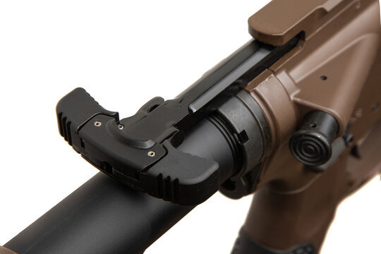 Close-up of Tactical Rifle Charging Handle