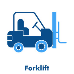 Forklift Icon. Outline Color Icon Style for Warehouse and Cargo Lifting.