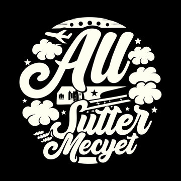 All sutter mecyet typography design