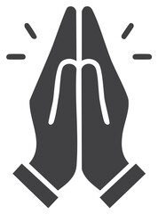 Obraz premium Hands in Prayer Position Symbolizing Hope and Gratitude Gesture Isolated