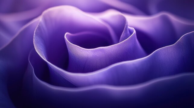 Abstract close-up of a delicate purple flower's textured petals unfurling