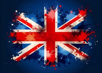 Union Jack Splatter Illustration