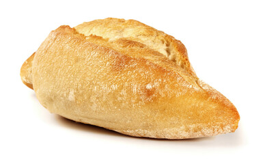 Food - Italian Ciabatta Bread Roll on white Background