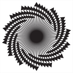 Abstract Geometric Circle Design Element Arrows Pattern