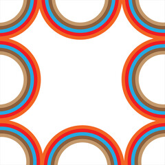 Retro colorful Circle Background design