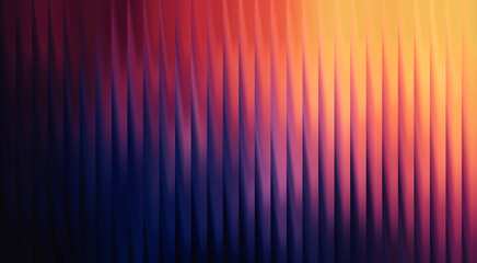 Abstract artistic backdrop of vertical lines, featuring a vibrant color gradient from dark blue to fiery orange. The image suggests a sense of movement, depth, and energy