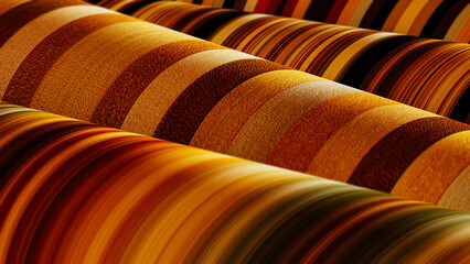 Vibrant vintage abstract design with circles and tubes