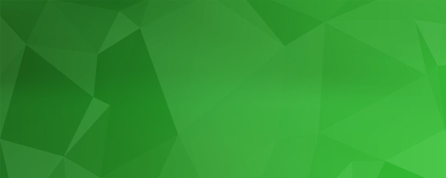 Abstract triangle pattern background texture. Geometric low polygon in green gradient design for wallpaper, greeting, banner,