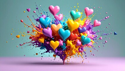 Wybuch kolorowych serc
