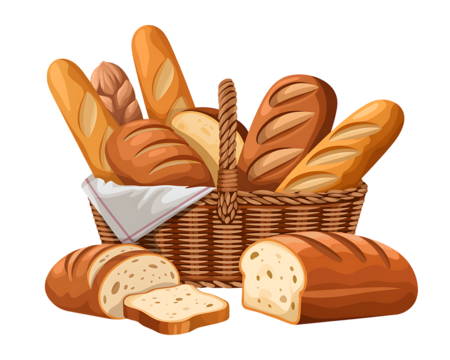 assortment of baked bread - Powered by Adobe