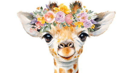 giraffe isolated on white