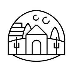 Desert Architecture Outline Icon