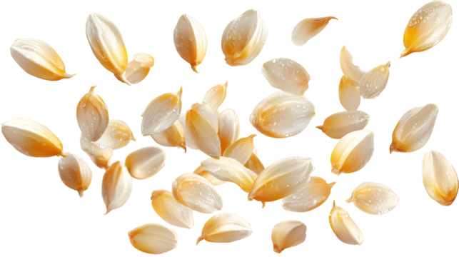A pile of colorful vitamin pills and supplements isolated on transparent background