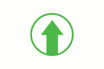 Arrow sign in circle upward direction graphic icon for growth vector