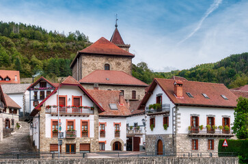Fototapeta premium Ezcaroz is a municipality in the Foral Community of Navarre, located in the Merindad of Sanguesa, in the Salazar valley, Spain