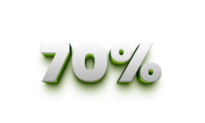 “70% Off 3D Text PNG – Golden 3D Sale Text, Promotional 3D Graphic, Retail Offer Sign, Shopping Discount Banner, Special Offer 3D Text for Marketing and E-commerce