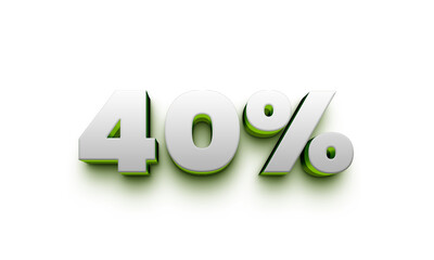 40% OFF 3D Text PNG | Golden Sale Discount Typography | Realistic 3D Number Design on Transparent Background  40% off 3D, 40 percent sale png, golden 40% png, shiny offer 3D, 40% typography png, 3D 