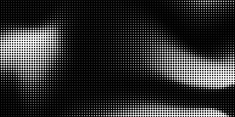 Dotted halftone gradient texture. Vanishing polka dot background. Repeating dots gradation pattern background. Black fading comic pop art overlay backdrop. Raster effect wallpaper.