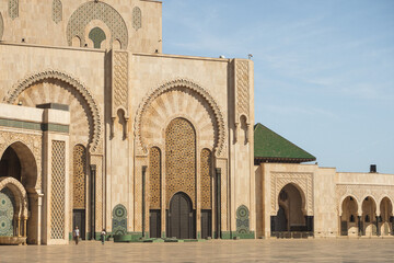 Hassan II mosque in the city of Casablanca, Morocco