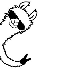 Llama Peace Sign Sunglasses Side View Victory Cool