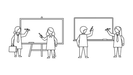 People writing on whiteboard