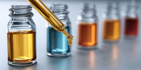 Laboratory Droppers and Flask for Scientific Experimentation