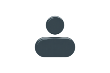 Modern user icon with a sleek, minimalist design, perfect for digital interfaces, websites, and app branding, conveying connection.