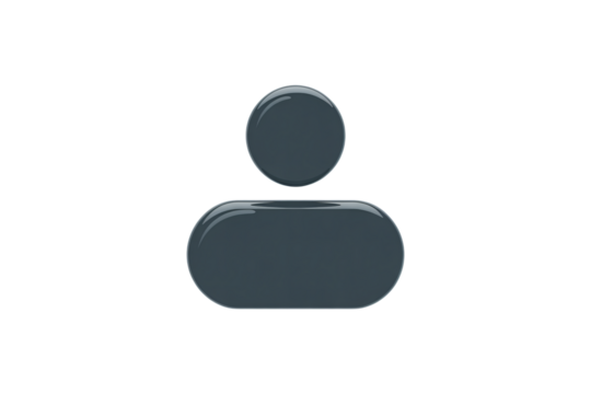 Modern user icon with a sleek, minimalist design, perfect for digital interfaces, websites, and app branding, conveying connection.