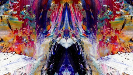 Fototapeta premium Abstract art background . Hand painting artwork on canvas .