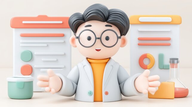 Science event educational animation character lab environment digital art engaging viewpoint creativity unleashed - Powered by Adobe