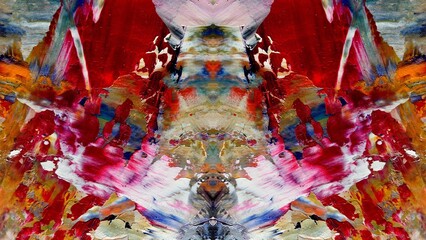 Fototapeta premium Abstract art background . Hand painting artwork on canvas .