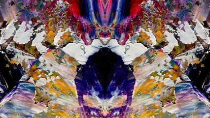 Abstract art background . Hand painting artwork on canvas .