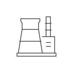 Industrial plant line outline icon