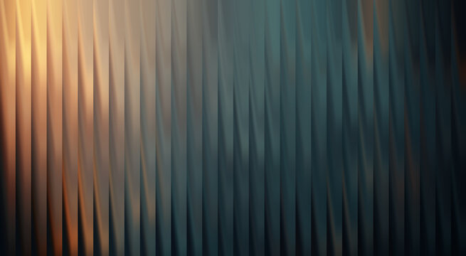 Abstract vertical lines with color gradient effect. The image features a blend of teal and gold tones, creating a sense of depth and movement