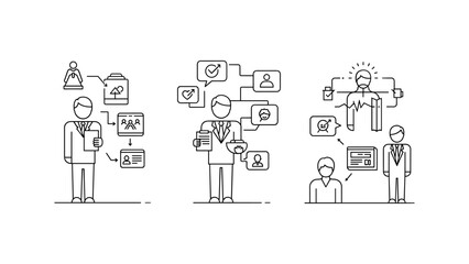 Business concept with communication and teamwork