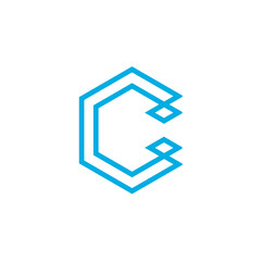 Hexagonal Letter C Logo