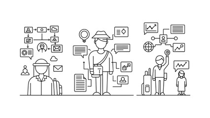 Illustration of diverse professionals and their roles