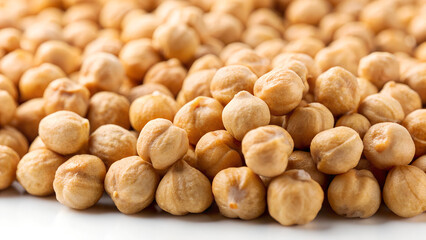 chickpeas isolated on transparent white background full depth of field clipping path