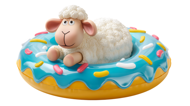 sheep with easter egg - Powered by Adobe