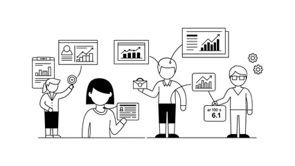 Team of business people working together