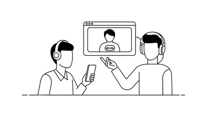 People making video call