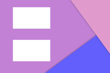 Business card blank over colorful background. Copy space for text. Top view.Business card blank over colorful abstract background. Corporate stationery branding mock-up. Copy space for text. Top view.