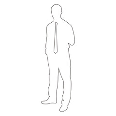 Businessman Standing Outline