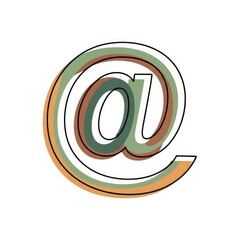 Colorful at symbol illustration in modern design  