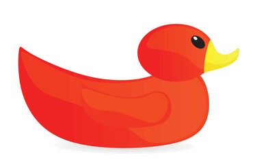 Red rubber duck. vector illustration	
